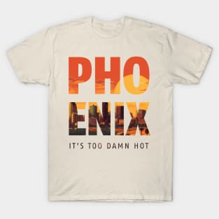 Phoenix, It's Too Damn Hot - Arizona T-Shirt